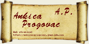 Ankica Progovac vizit kartica